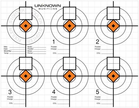 Load Development Target - Unknown Munitions